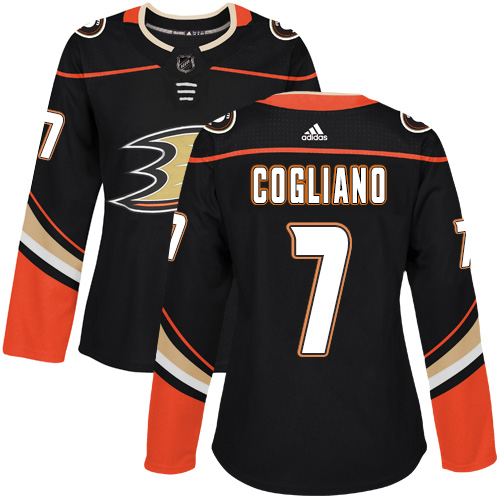 Adidas Anaheim Ducks 7 Andrew Cogliano Black Home Authentic Womens Stitched NHL Jersey